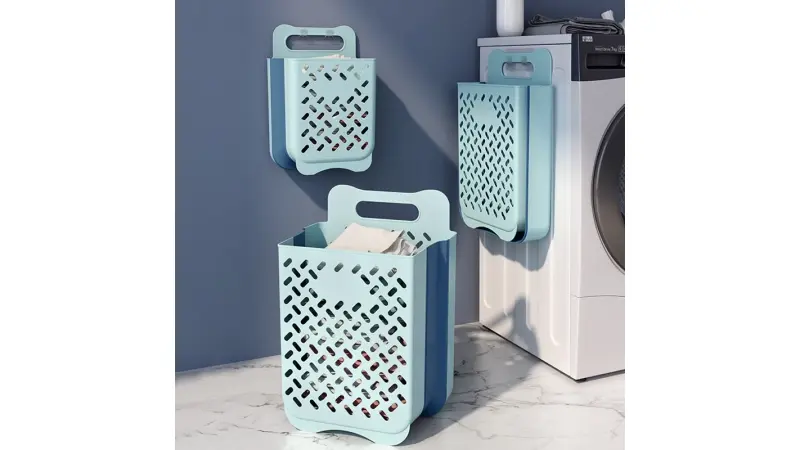 סל מתקפל סל כביסה סלסול קיר רכוב על בגדים מלוכלכים סל אחסון סלסו