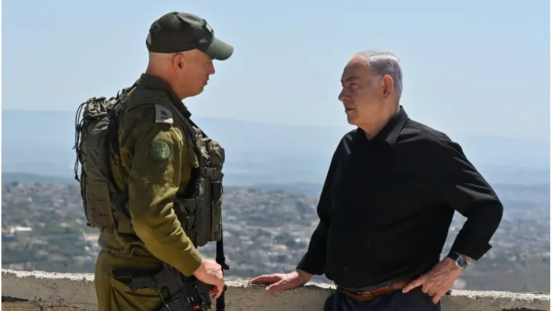 נתניהו בתרגיל בצפון, צילום: קובי גדעון / לע״מ