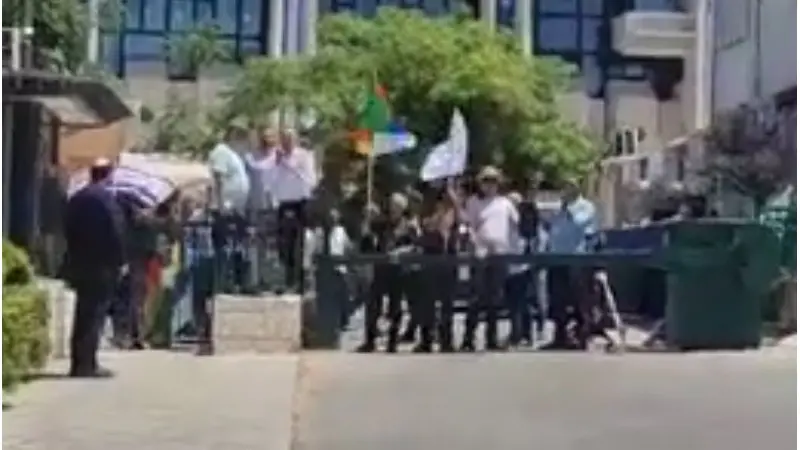 מתוך ההפגנה, צילום: צילום מסך