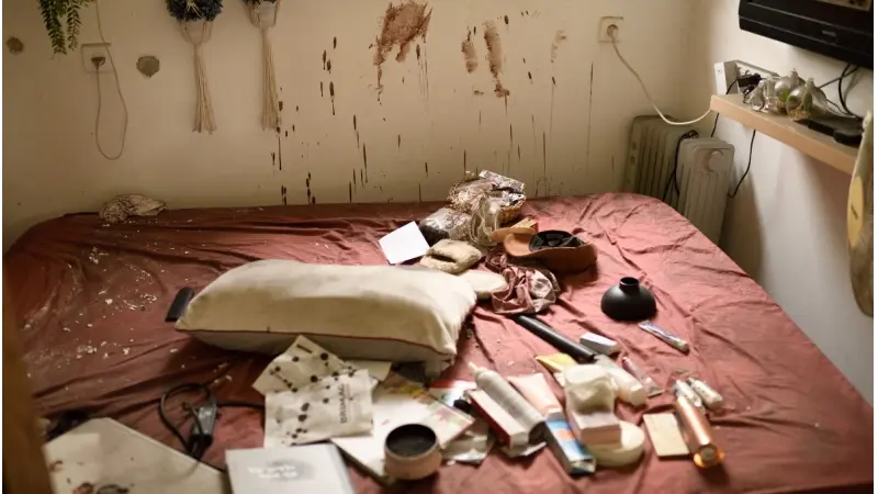 בית בכפר עזה לאחר הטבח | , צילום: Gili Yaari,FLASH90